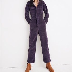 Madewell Velveteen Slim Coverall Jumpsuit